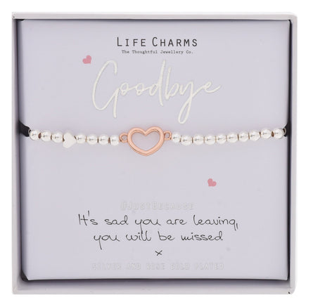 Life Charms Bracelet Goodbye