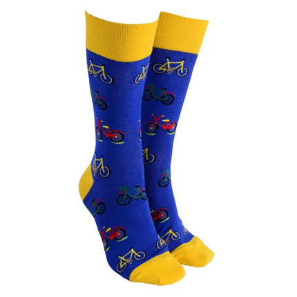 Sock Society Bicycles Novelty Crew Socks for Men One Size