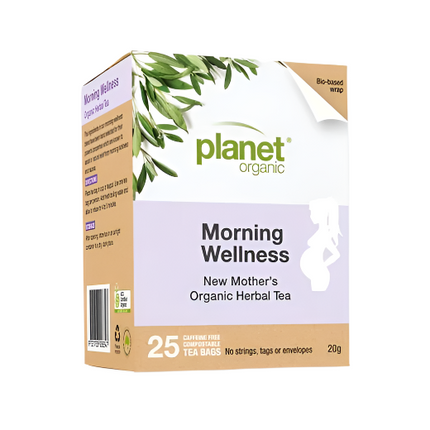 Planet Organic New Mother's Herbal Tea Bags 25 Piece Morning Wellness Tea
