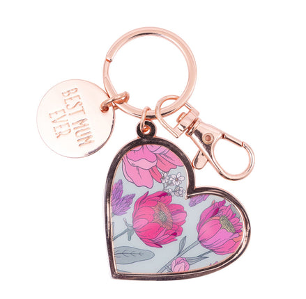 Splosh Floral Keyring Best Mum Ever