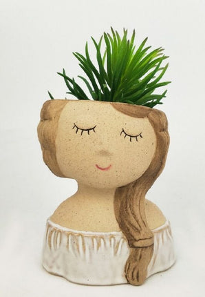 Urban Bonnie Girl Planter White 12 cm