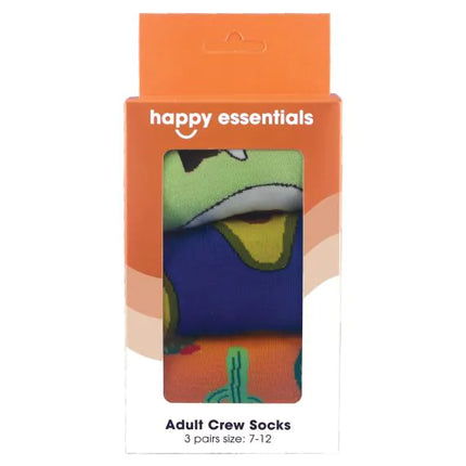 Happy Essentials Assorted Socks 3 Pair Pack