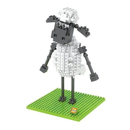 Loz 9477 Diamond Block Sheep Building Set 230 Pieces