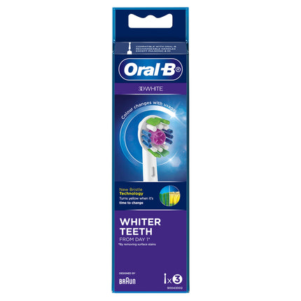 Oral B Power Toothbrush Refill 3D White 3Pk