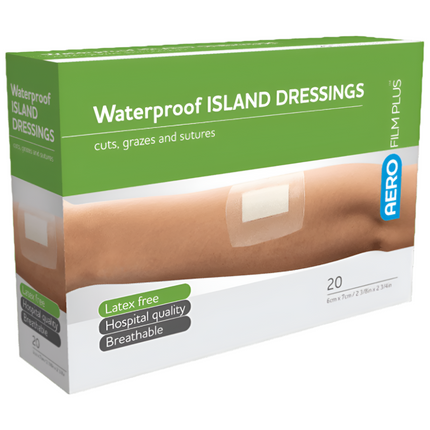 AeroFilm Plus Waterproof Island Dressing 6 x 7cm 20 Pieces