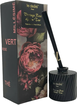 Le Desire Fleur Reed Diffuser Vintage Rose and Green Tea