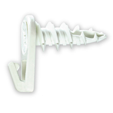 Cobra WallDriller Picture Hook #6 Nylon White Small 10 Pack