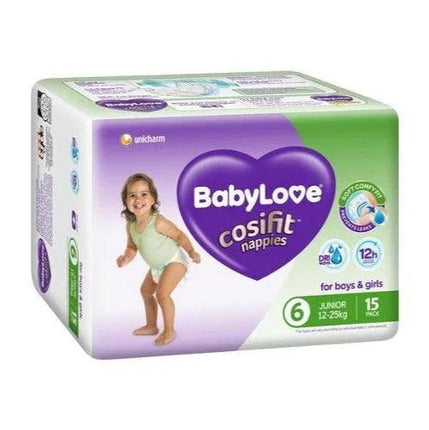 Babylove Cosifit Junior Convenience Nappies 15 Pack - OhYouLuckyDuck.com.au