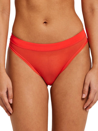 Kayser Be You High Cut Mesh Brief - Flame - OhYouLuckyDuck.com.au