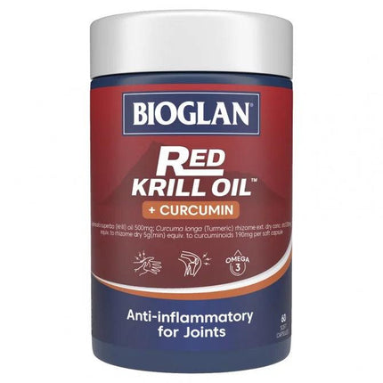 Bioglan Red Krill Oil Plus Curcumin 60 Capsules - OhYouLuckyDuck.com.au