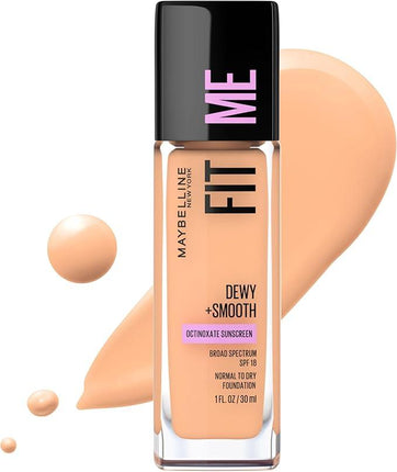 Maybelline New York Fit Me Dewy and Smooth Luminous Foundation - 130 Buff Beige 30mL - OhYouLuckyDuck.com.au