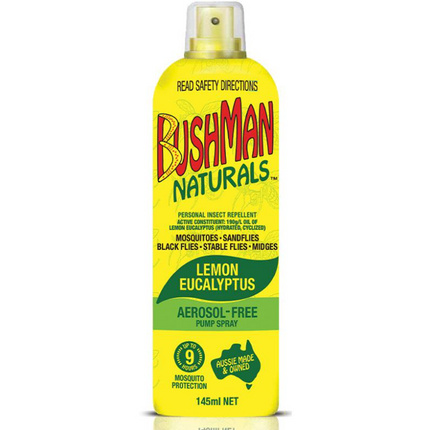 Bushman Naturals Insect Repellent Pump Spray Lemon Eucalyptus 145ml - OhYouLuckyDuck.com.au