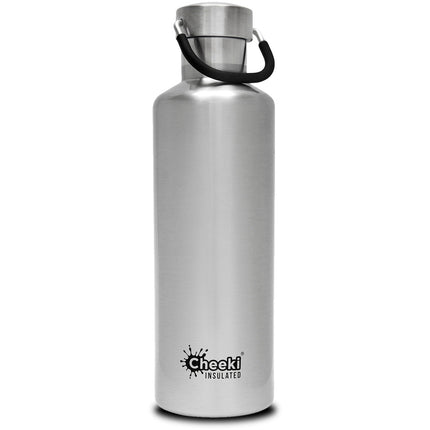 Cheeki Insulated Classic Bottle 600mL Silver