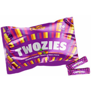 Chewzy Twozies Orange and Lemon Taffy Chewy Candy 20 Pcs 200G