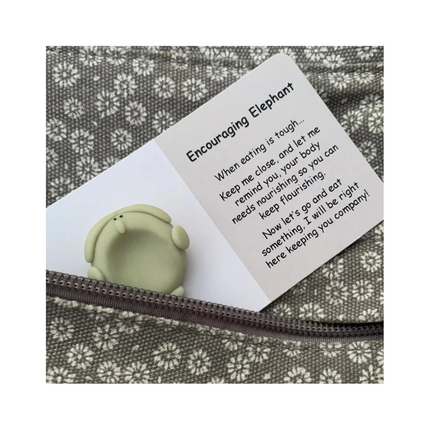 Little Joys Handmade Clay Worry Stone Encouraging Elephant