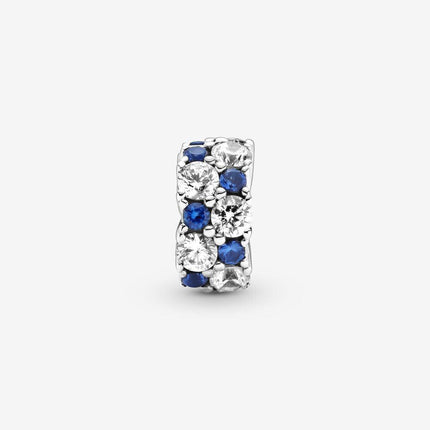 Pandora Clear and Blue Sparkling Clip - OhYouLuckyDuck.com.au