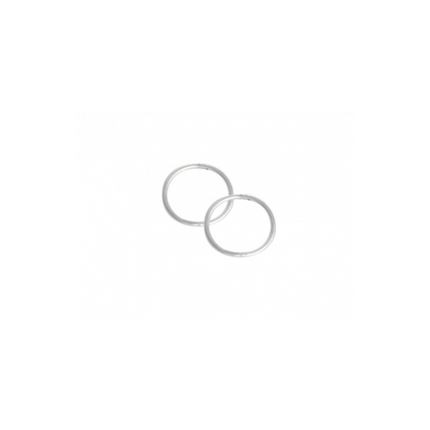 Adnohr Sleeper Plain Medium 14Mm Stg. Silver 844
