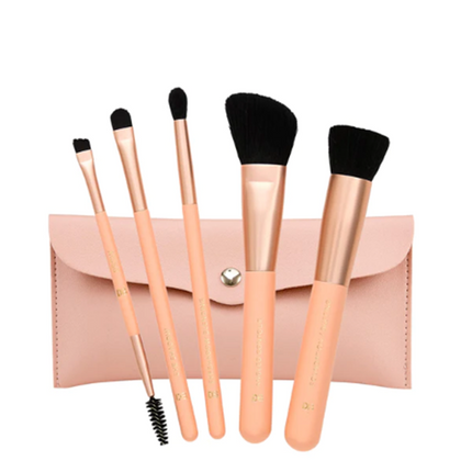 DB Cosmetics Peaches & Cream 5 Piece Brush Set - OhYouLuckyDuck.com.au