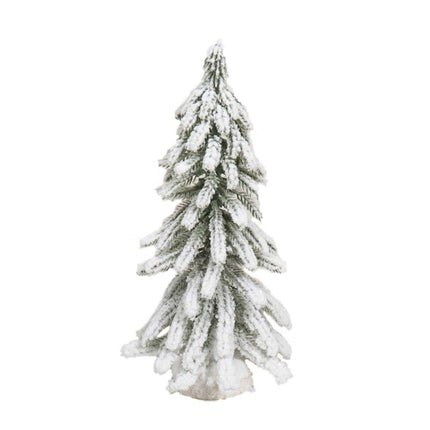 Christmas Complete Plastic Christmas Snowy Green Tree 29CM