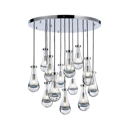 Rayne Collection - Round Cluster - W: 80cm H: 120cm - Chrome Chandelier - OhYouLuckyDuck.com.au