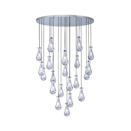 Rayne Collection - Round Cluster - W: 120cm H: 200cm - Chrome Chandelier - OhYouLuckyDuck.com.au