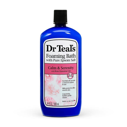 Dr Teal's Calm & Serenity with Rose Essential Oil Foaming Bath 1L - OhYouLuckyDuck.com.au