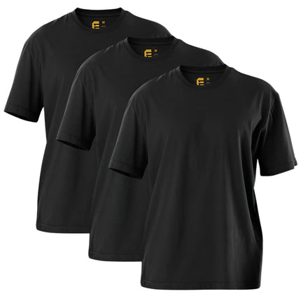 ELEVEN Workwear Essential Cotton S/S T-Shirt 3 PK Black