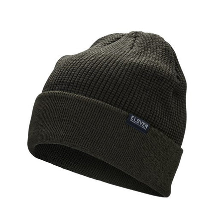 Eleven Workwear Textured Beanie Olive Black OS
