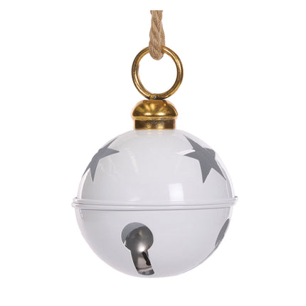 Holly and Ivy Gloss White Decorative Bell 16CM
