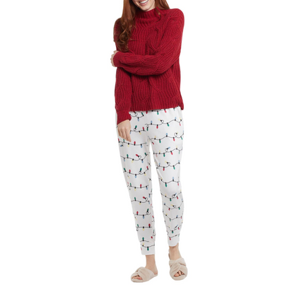 Tribal Mock Neck Boucle Sweater Dark Red