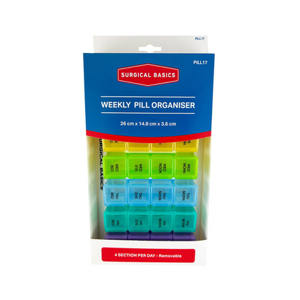 Surgical Basics Pill Box Large 7 Days 4 Per Day 26X15X4Cm
