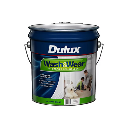 Dulux Wash and Wear Semi Gloss Vivid White 4L
