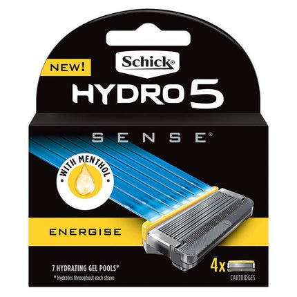 Schick Hydro 5 Sense Energise Cartridge 4Pk