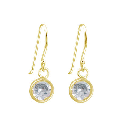Rossan Hanging Round Cubic Zirconia Sterling Silver Drop Earrings Fe4256S