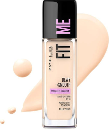 Maybelline New York Fit Me Dewy and Smooth Luminous Foundation - 102 Fair Porcelain 30mL - OhYouLuckyDuck.com.au