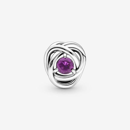 Pandora February Crystal Birthstone Eternity Circle Charm - OhYouLuckyDuck.com.au