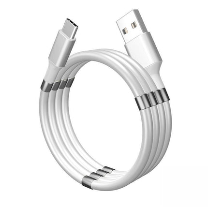 Tangle Free Self Winding Magnetic Data Charging Cable - Type C (1m) - OhYouLuckyDuck.com.au