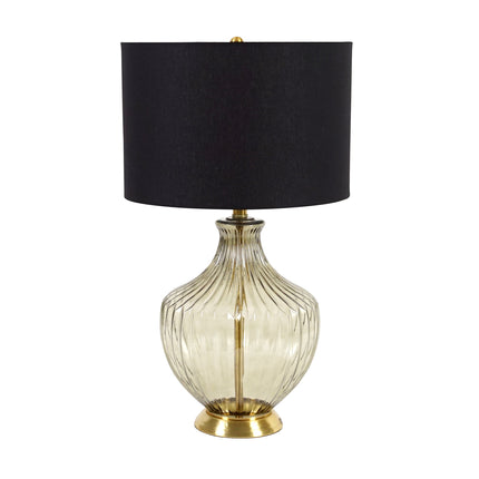Maison Smoke Glass Urn Table Lamp Gold/Black