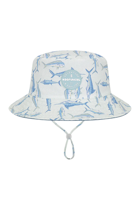 Kooringal Kids Boys Karuah Reversible Bucket Hat Mint Large