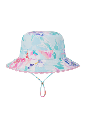 Kooringal Kids Baby Girls Reversible Bucket Hat Blush Mint
