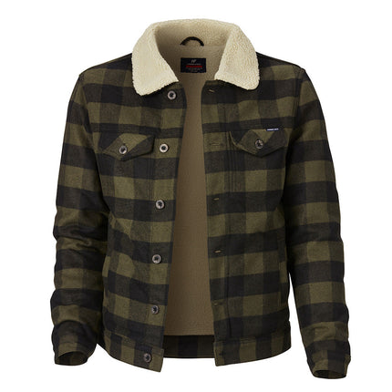 Hammer + Field Yarn Dye Jacket with Sherpa Lining Deep Forest