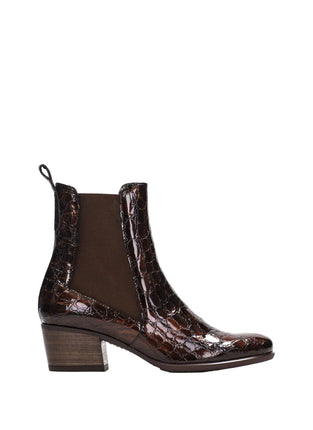 Hispanitas Madiera Hi233119 Brown Alligator Print Leather Cowboy Boot
