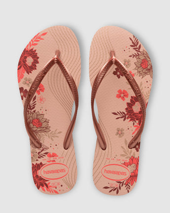 Havaianas Womens Slim Organic Flip Flops in Ballet Rose Gold 35/36
