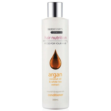 Hairdresser's Formula Hair Nutrition Argan Conditioner with Coconut Oil & White Tea Extract 300mL - OhYouLuckyDuck.com.au