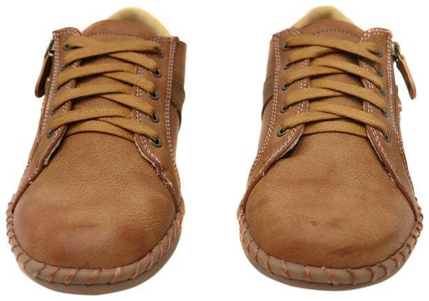 Scholl Wren Leather Comfort Sandal in Tan Size 37