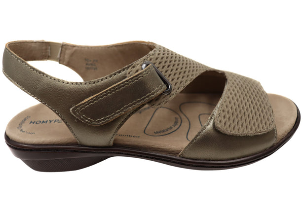 Homyped Avril Womens Supportive Leather Sandals Taupe