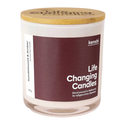 Kenshi Amber and Sandalwood Scented Candle