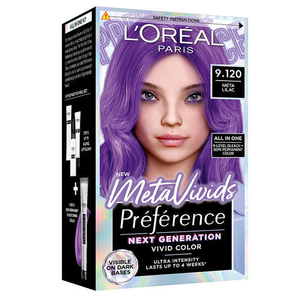 L’Oréal Paris Preference Semi-Permanent Hair Colour Meta Vivids Lilac 9.120