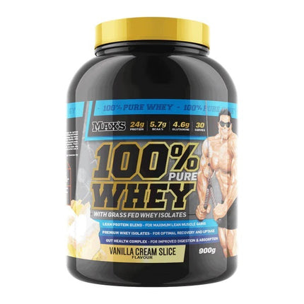 Max's 100% Whey 900G Vanilla Cream Slice