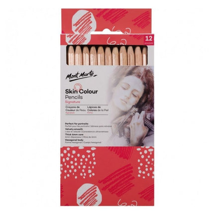Mont Marte Signature Skin Colour Pencils 12 Piece